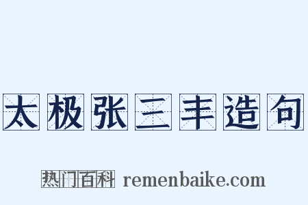 太极张三丰造句是什么意思的图片